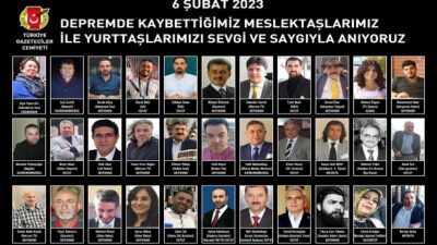 Türkiye Gazeteciler Cemiyeti (TGC) Yönetim Kurulu, 6 Şubat 2023 depremlerinin
