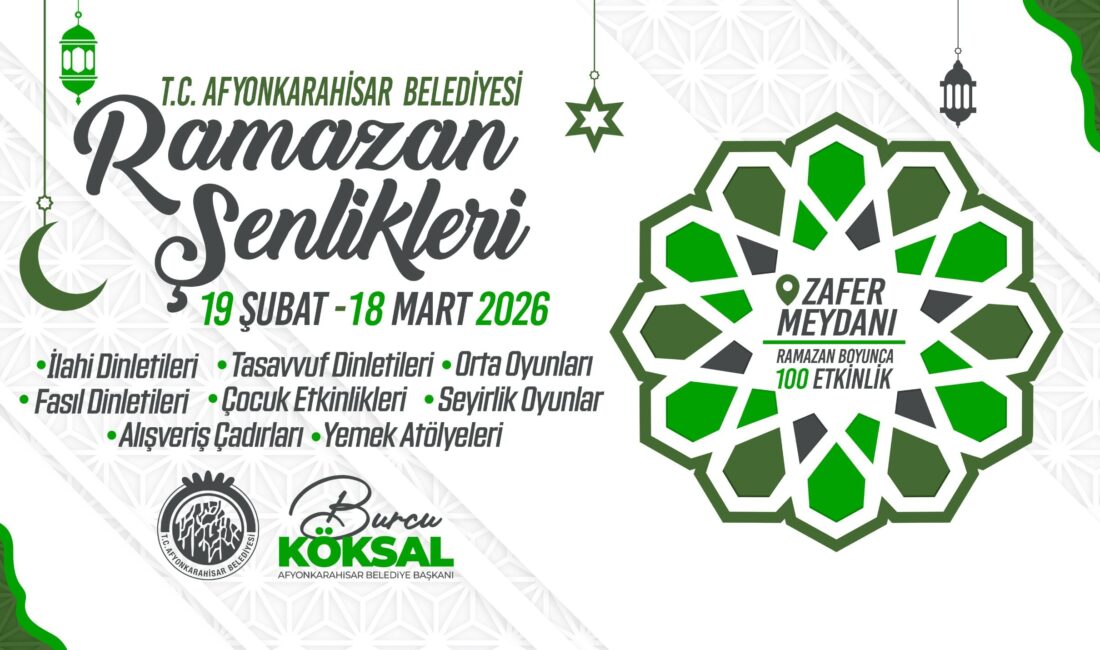 Afyonkarahisar Ramazan programı kapsamında iftar çadırları, yemek dağıtımları, kültürel etkinlikler