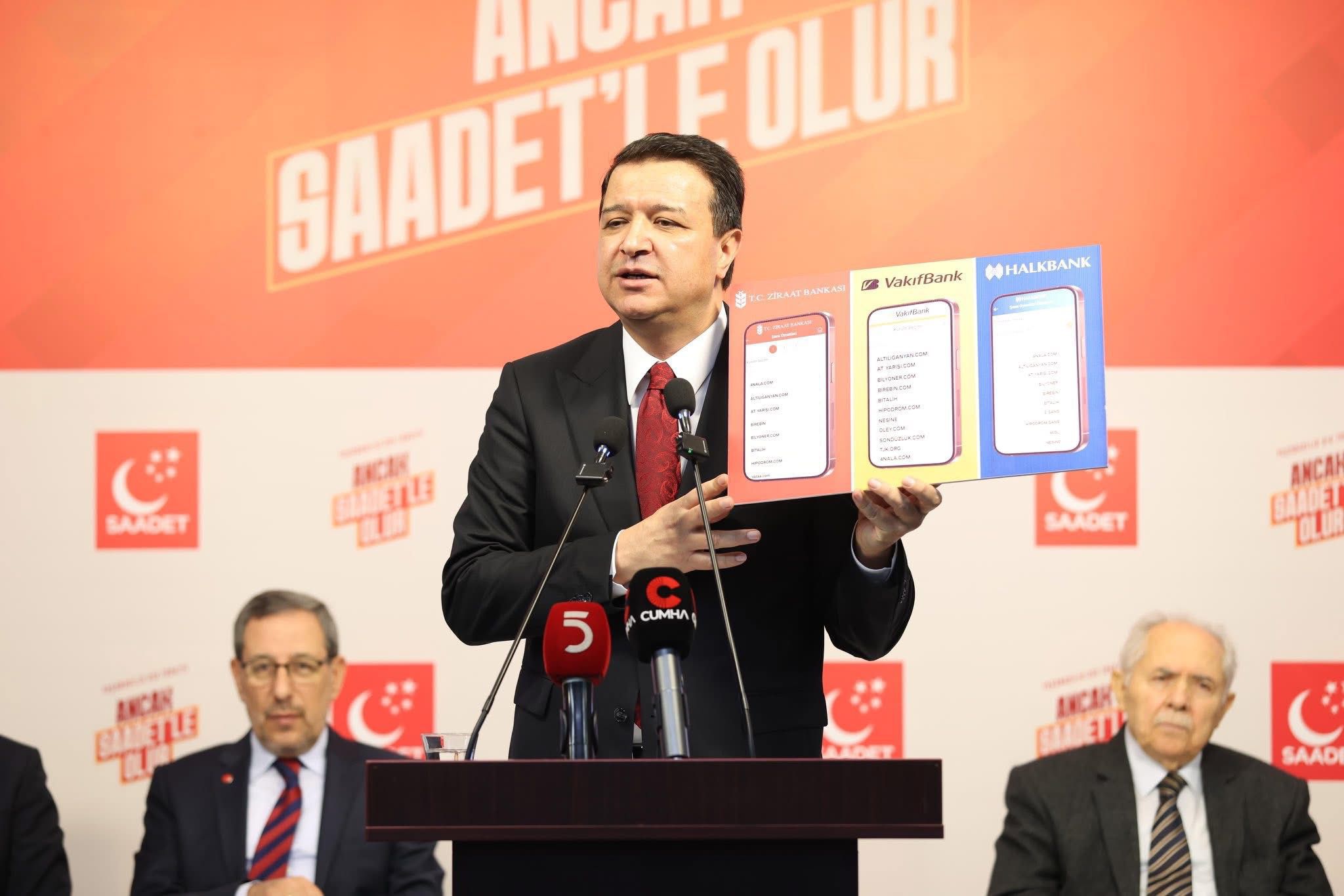 Saadet Partisi Genel Başkanı Mahmut Arıkan, kamu bankalarının mobil uygulamalarında