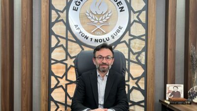 Eğitim-Bir-Sen’in 34. kuruluş yıl dönümünde Afyonkarahisar 1 Nolu Şube Başkanı