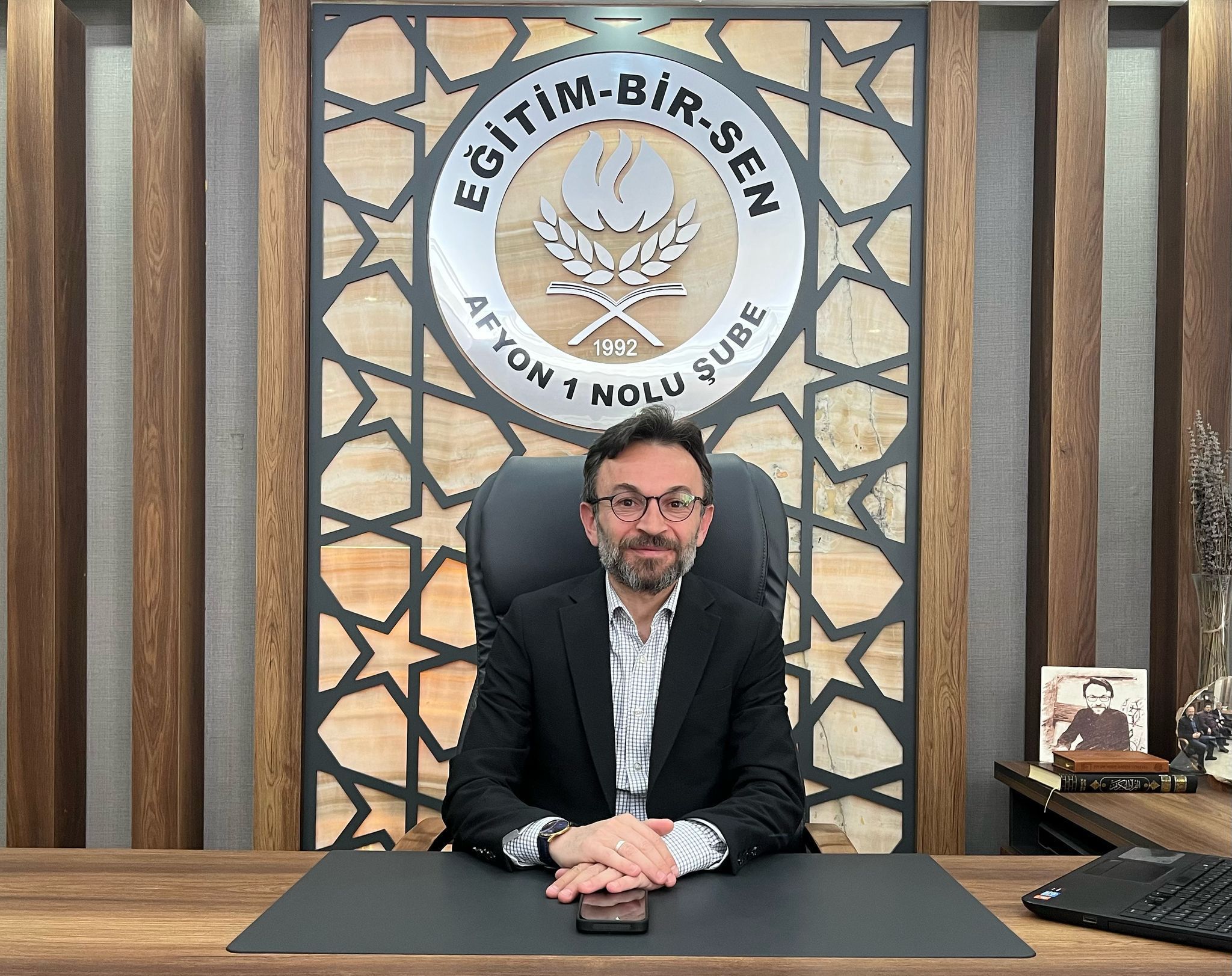 Eğitim-Bir-Sen’in 34. kuruluş yıl dönümünde Afyonkarahisar 1 Nolu Şube Başkanı