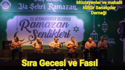 Ramazan Sofralarına Müzik Dokunuşu Afyonkarahisar Belediyesi, mübarek Ramazan ayı kapsamında