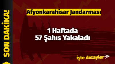 Afyonkarahisar İl Jandarma Komutanlığı, 2-8 Şubat 2026 tarihleri arasında yapılan