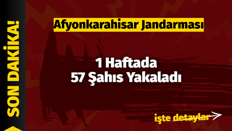 Afyonkarahisar İl Jandarma Komutanlığı, 2-8 Şubat 2026 tarihleri arasında yapılan