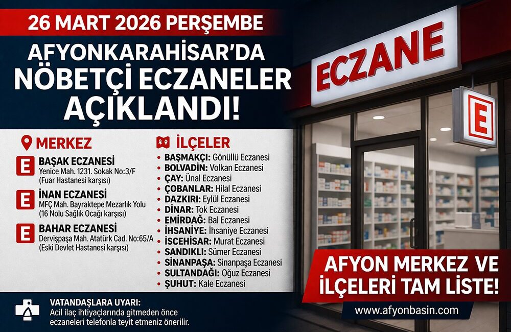 &nbsp;Afyonkarahisar'dan Güncel ve doğru haberler için tıklayın 📰 Afyonkarahisar’da 26