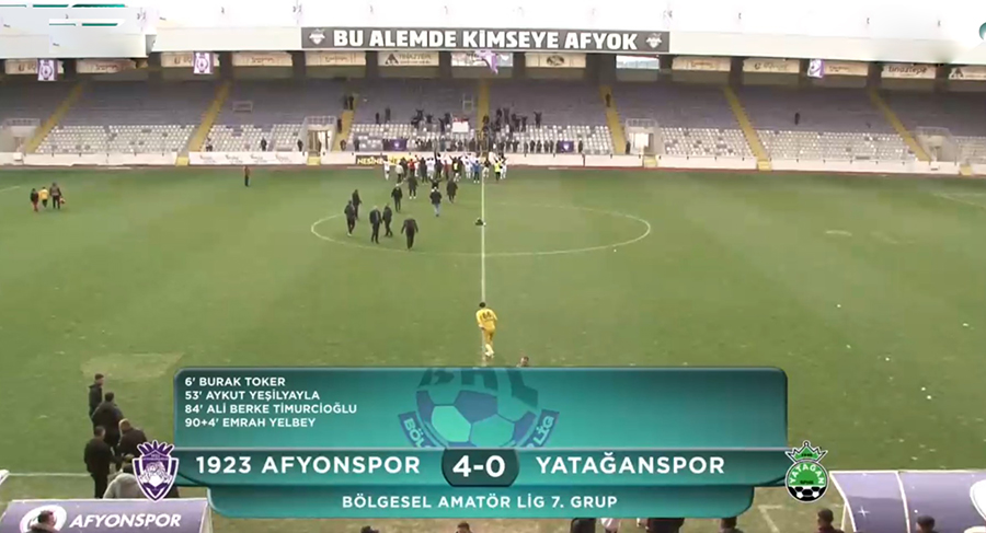 &nbsp; 1923 Afyonspor’dan Taraftarı Coşturan 4 Gollü Galibiyet Afyonkarahisar’da futbol