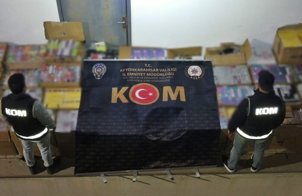 Afyonkarahisar’da polis ekipleri tarafından gerçekleştirilen operasyonda piyasa değeri 27 milyon