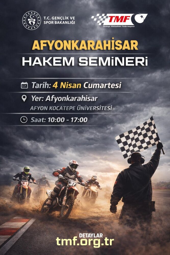 &nbsp; Afyon’da Motosiklet Hakem Kursu ve Seminer Başlıyor Türkiye Motosiklet