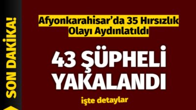 Afyonkarahisar Emniyet Müdürlüğü görevlileri, 1-28 Şubat 2026 tarihleri arasında il