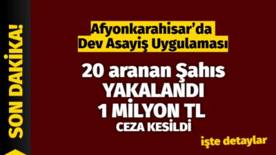 &nbsp; Afyonkarahisar’da Geniş Kapsamlı Asayiş Uygulaması Afyonkarahisar İl Emniyet Müdürlüğü