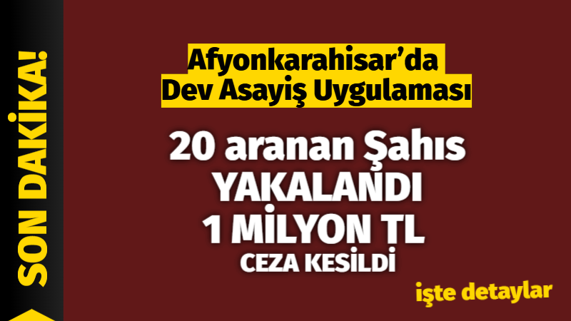 &nbsp; Afyonkarahisar’da Geniş Kapsamlı Asayiş Uygulaması Afyonkarahisar İl Emniyet Müdürlüğü
