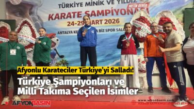 Afyonkarahisar’ın genç karatecileri, Antalya’da düzenlenen Türkiye Minik-Yıldız Karate Şampiyonası’nda adeta