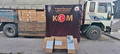 Afyonkarahisar İl Emniyet Müdürlüğü ekipleri tarafından kaçakçılıkla mücadele kapsamında yürütülen