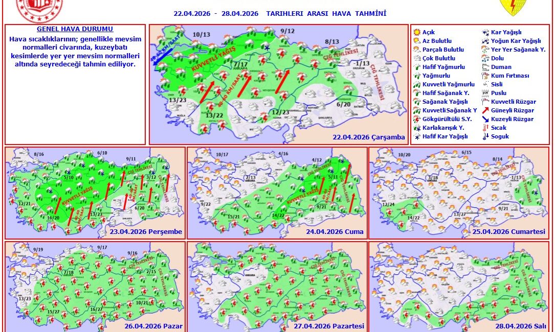 🌧️ AFYON’DA 23 NİSAN HAVA DURUMU: YAĞIŞ GÜN BOYUNCA ETKİLİ