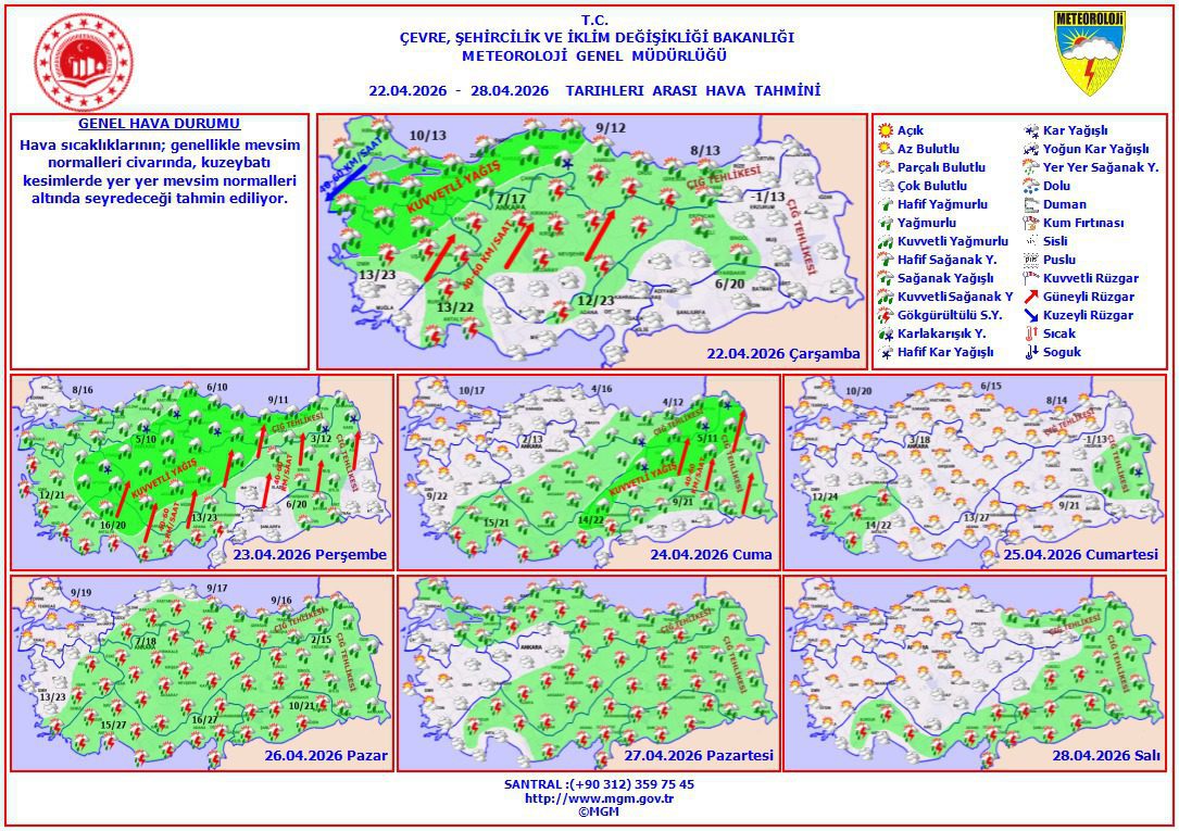 🌧️ AFYON’DA 23 NİSAN HAVA DURUMU: YAĞIŞ GÜN BOYUNCA ETKİLİ