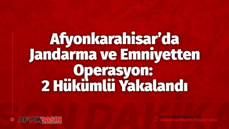 Afyonkarahisar İl Emniyet Müdürlüğü ekiplerince suç ve suçluyla mücadele kapsamında