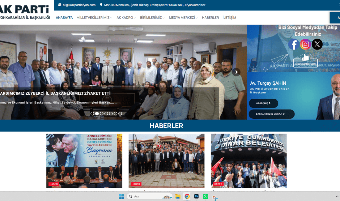 Başkan Değişti, Site Değişmedi! AK Parti Afyon’da Eski Başkan Hâlâ Görevde Görünüyor AK Parti Afyonkarahisar İl Başkanlığı’nda yaklaşık 50 gün süren başkanlık