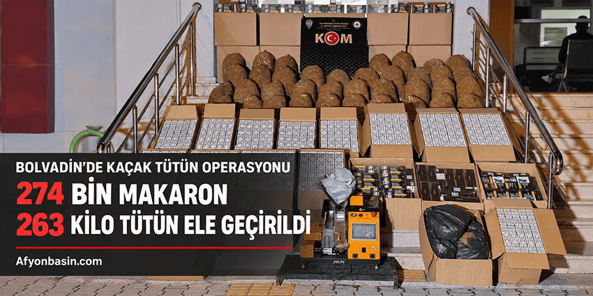 Afyonkarahisar’da Kaçak Tütün Operasyonu: 3 Şüpheli Yakalandı Afyonkarahisar İl Emniyet