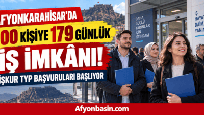 İŞKUR’dan Afyonkarahisar’da 100 Kişilik TYP İlanı Afyonkarahisar Çalışma ve İş