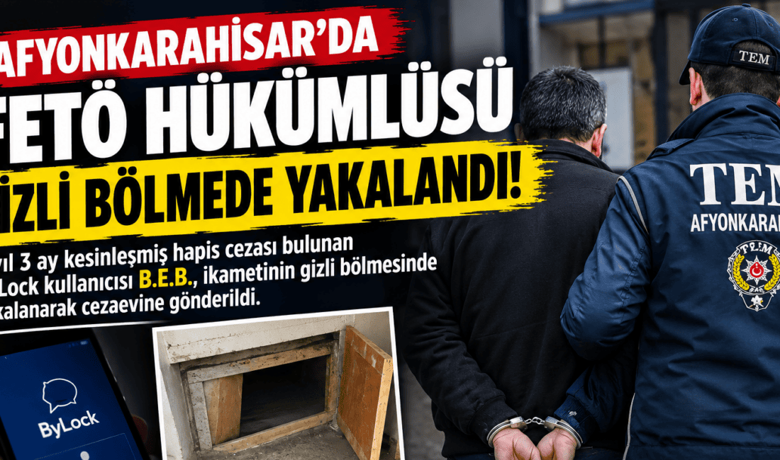 Afyonkarahisar'da FETÖ/PDY üyeliğinden 6 yıl 3 ay kesinleşmiş hapis cezası