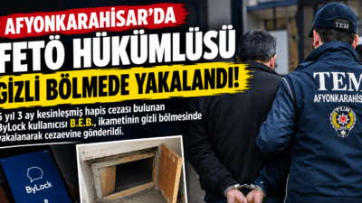 Afyonkarahisar'da FETÖ/PDY üyeliğinden 6 yıl 3 ay kesinleşmiş hapis cezası