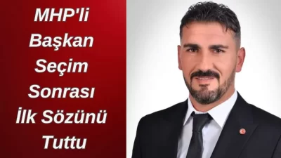 Düzağaç kasabasında gerçekleştirilen yerel seçimlerin ardından MHP adayı Selçuk Çetinkaya,