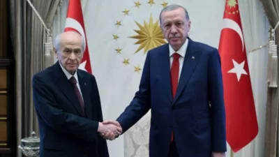 Cumhurbaşkanlığı Külliyesi’nde Cumhurbaşkanı Erdoğan ile MHP lideri Bahçeli’nin basına kapalı