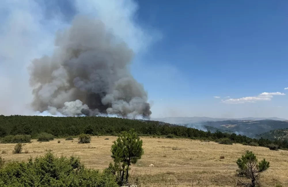 Kırka Beldesinde Büyük Yangın