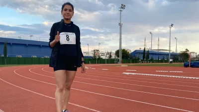 Afyonkarahisarlı sporcu Hamide Nur Tekdemir, Antalya’da gerçekleştirilen Olimpik Deneme Atletizm