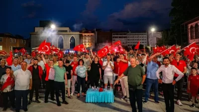 Afyonkarahisar Zafer Meydanı’nda kurulan dev ekranda Türkiye’nin EURO 2024 kapsamında