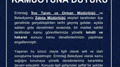 Emirdağ’da Gıda Denetimlerinde Gerilim: Market Sahibi Görevlilere Tehdit ve Hakaret