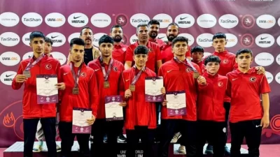 Afyonkarahisar THOM Sporcusu Osman Kaplan Yunanistan’da düzenlenen U-15 Avrupa Güreş