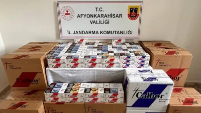 Afyonkarahisar İl Jandarma Komutanlığı, yürüttüğü istihbarat çalışmaları sonucunda kaçak makaron